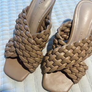 Anne Klein Women's Tan Braided Sandals